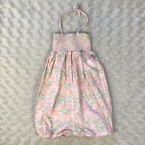 Wheat Smocked Floral Romper Size 12 Months Pink Green